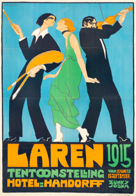 A lareni Hotel Hamdorff 1915-ös képzőművészeti kiállításának reklámplakátja © IADDB 