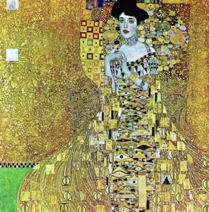 Gustav Klimt: Adele Bloch-Bauer I., 1907, olaj, ezüst, arany, vászon, 138×138 cm, Neue Galerie, New York
