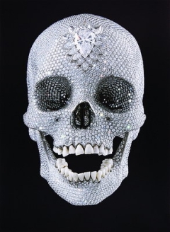 Damien Hirst: Isten szerelmére, 2007, platina, gyémántok, emberi fog, magántulajdon