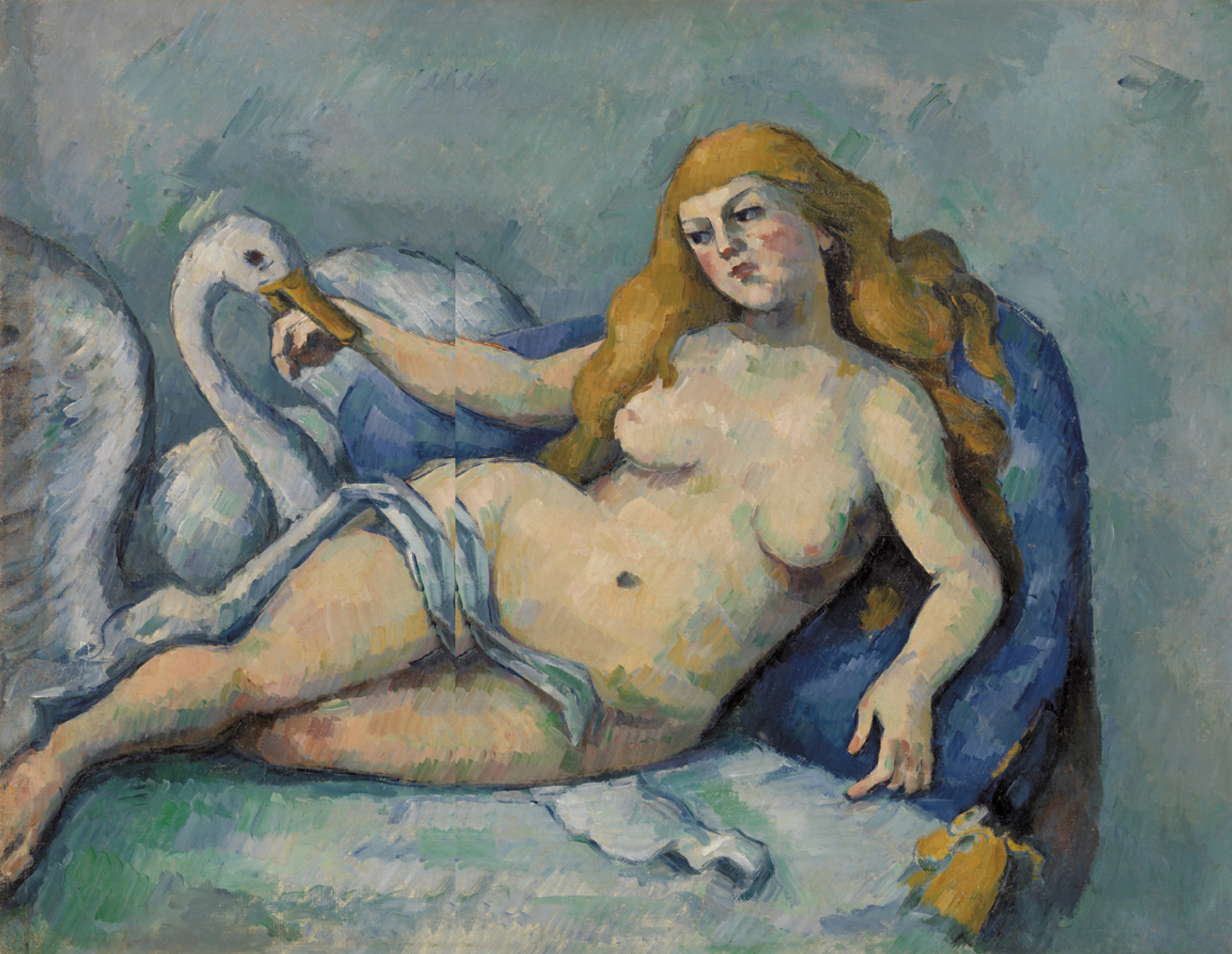 Paul Cézanne: Léda és a hattyú (Léda au cygne), 1880 körül, olaj, vászon, 59,7×74,9 cm, The Barnes Foundation